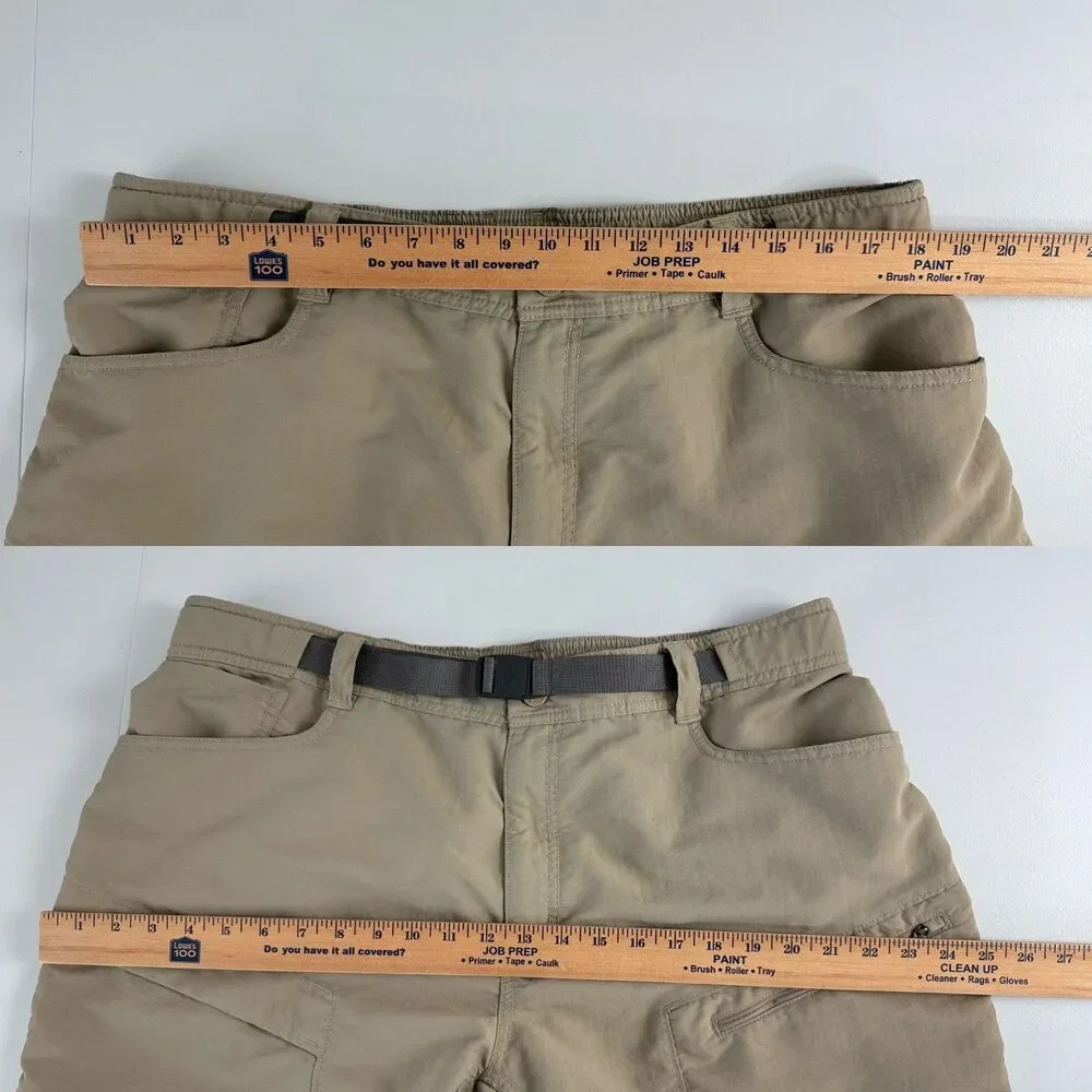 The North Face Men's Belted Paramount Trail Shorts Tan Hiking Outdoors Size XL